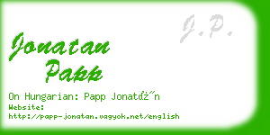 jonatan papp business card